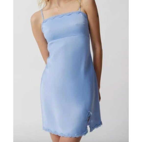 Urban Outfitters Serene Goddess Satin Slip Dress M - Picture 1 of 9